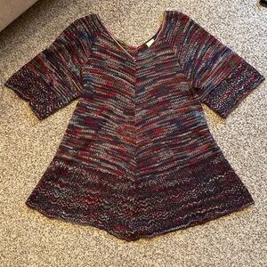 Girls Multi Color Knit Top